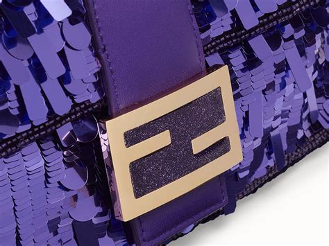 fendi baguette mini sequin|fendi suede baguette bag.